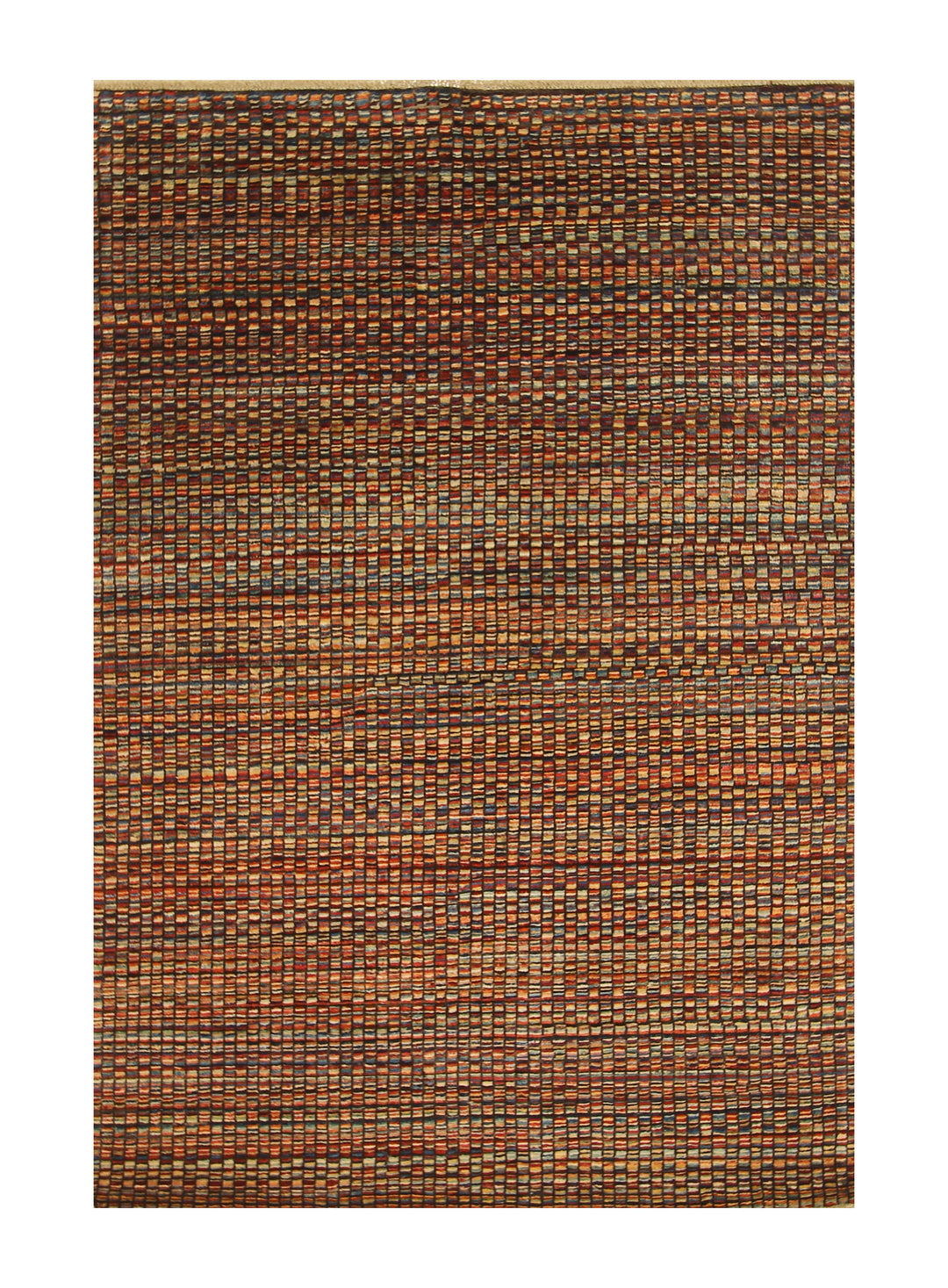 4x6 Modern Weave Box Checkered Multicolor Afghan Hand knotted Rug