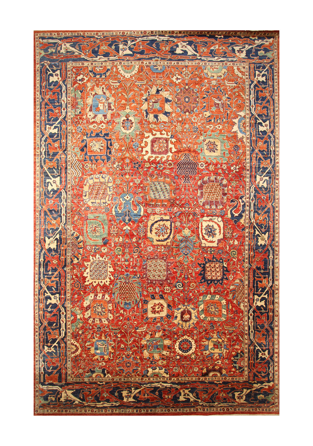 11 x 17 Red Bidjar Afghan Hand Knotted Gallery Oversize Oriental Rug - Yildiz Rugs