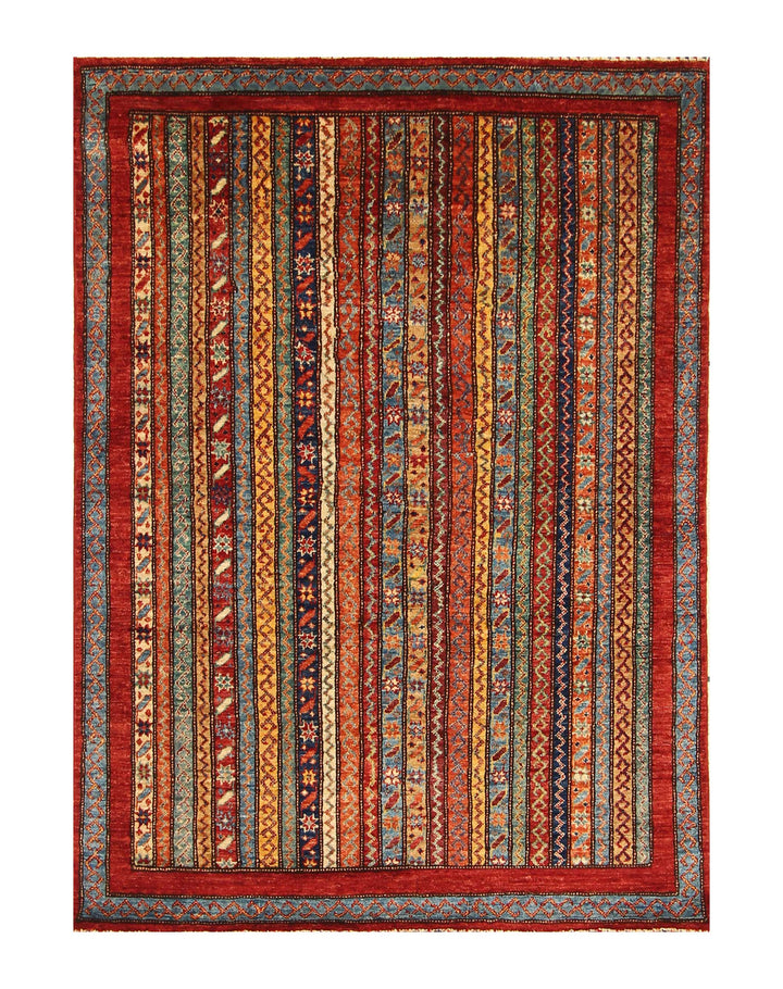 4x6 Red Shawl Hand Knotted Tribal Wool Rug - Yildiz Rugs