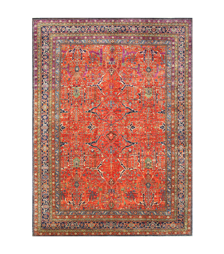 9x12 Red Bidjar Afghan Hand knotted Oriental Rug