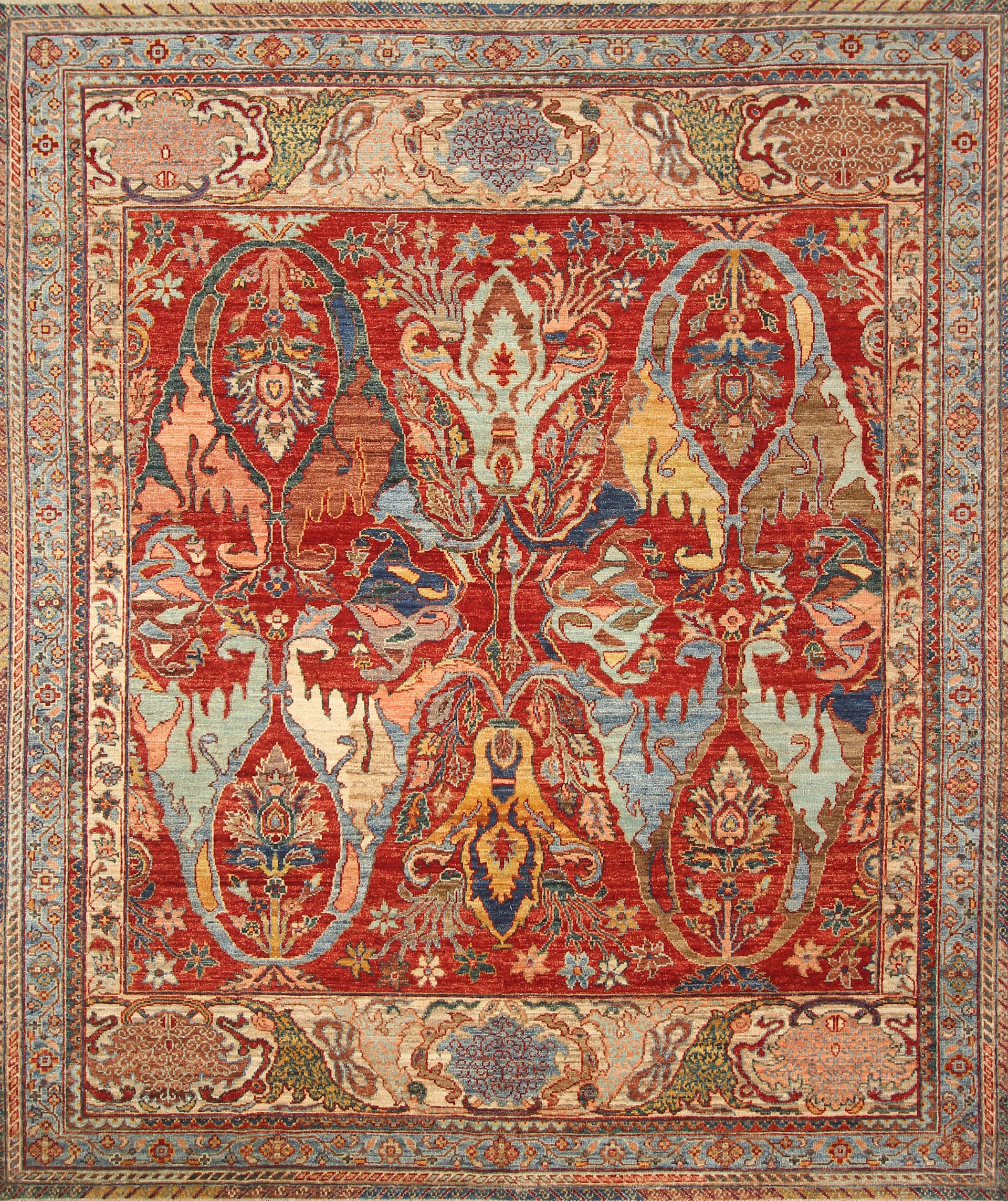 8x10 Red Bidjar Afghan Hand knotted Oriental Rug - Yildiz Rugs