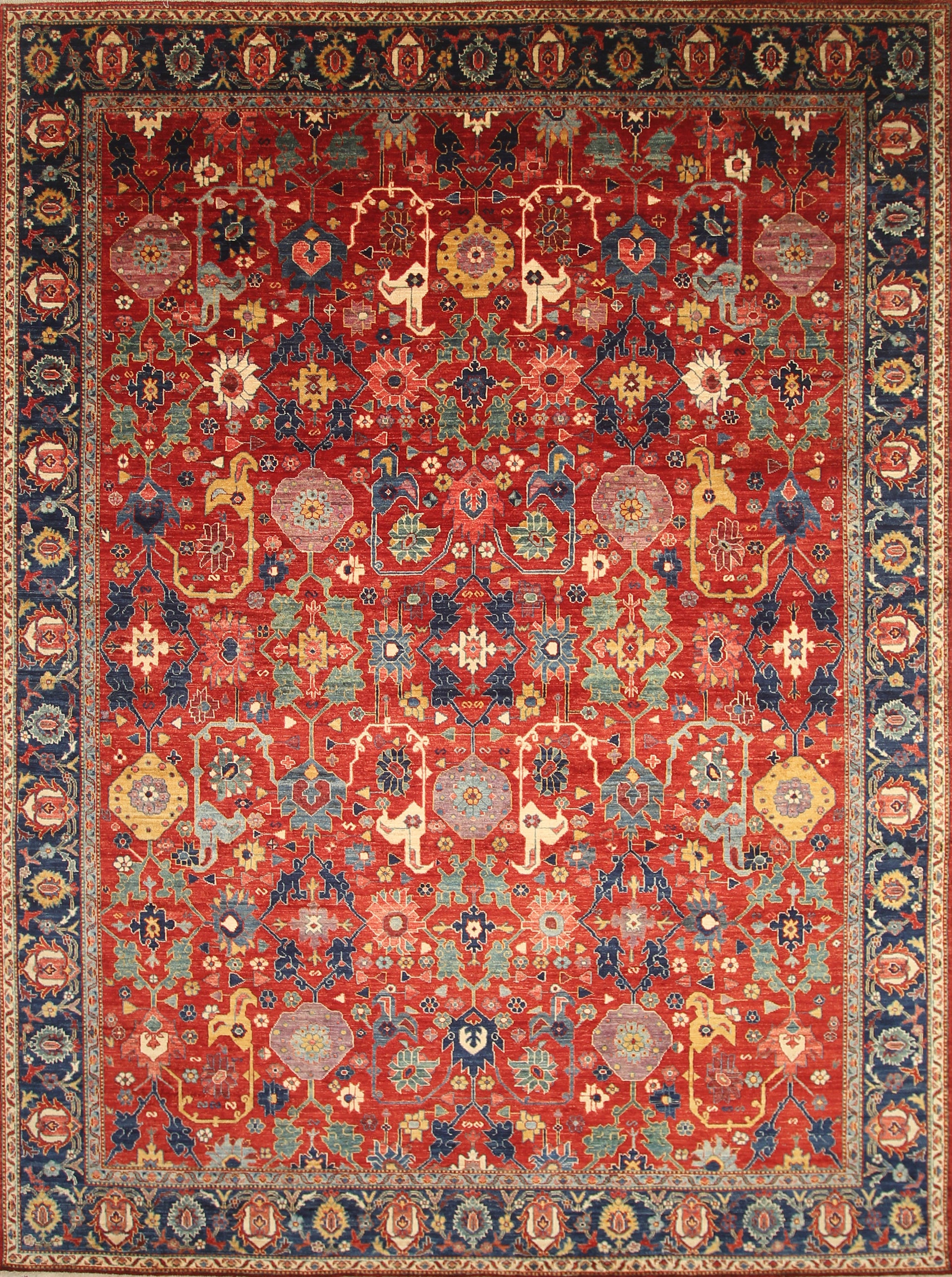 9x12 Red Bidjar Afghan Hand knotted Oriental Rug - Yildiz Rugs