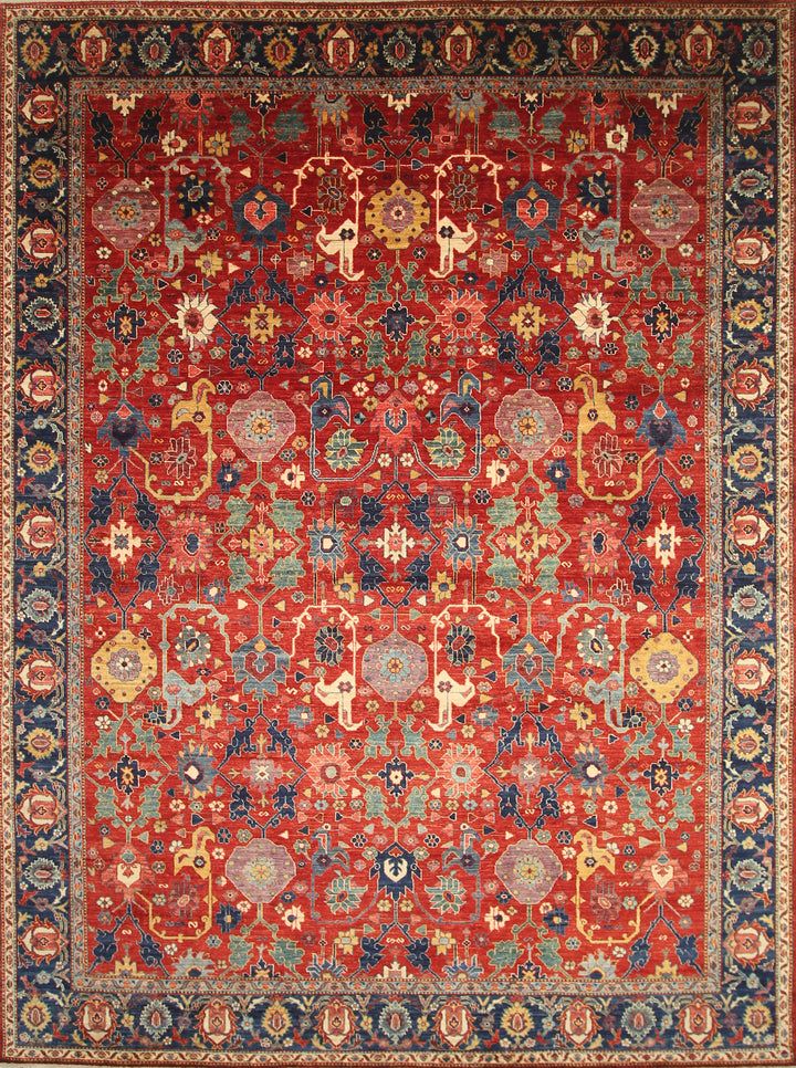 9x12 Red Bidjar Afghan Hand knotted Oriental Rug - Yildiz Rugs