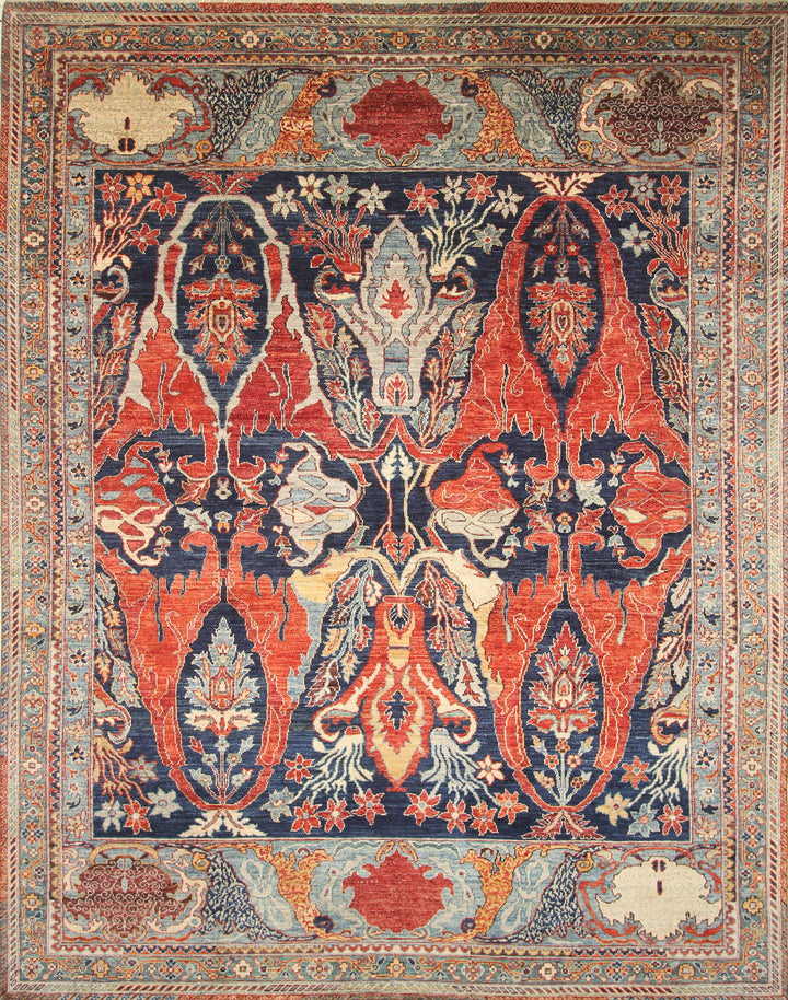 9x12 Blue Bidjar Afghan Hand knotted Oriental Rug - Yildiz Rugs