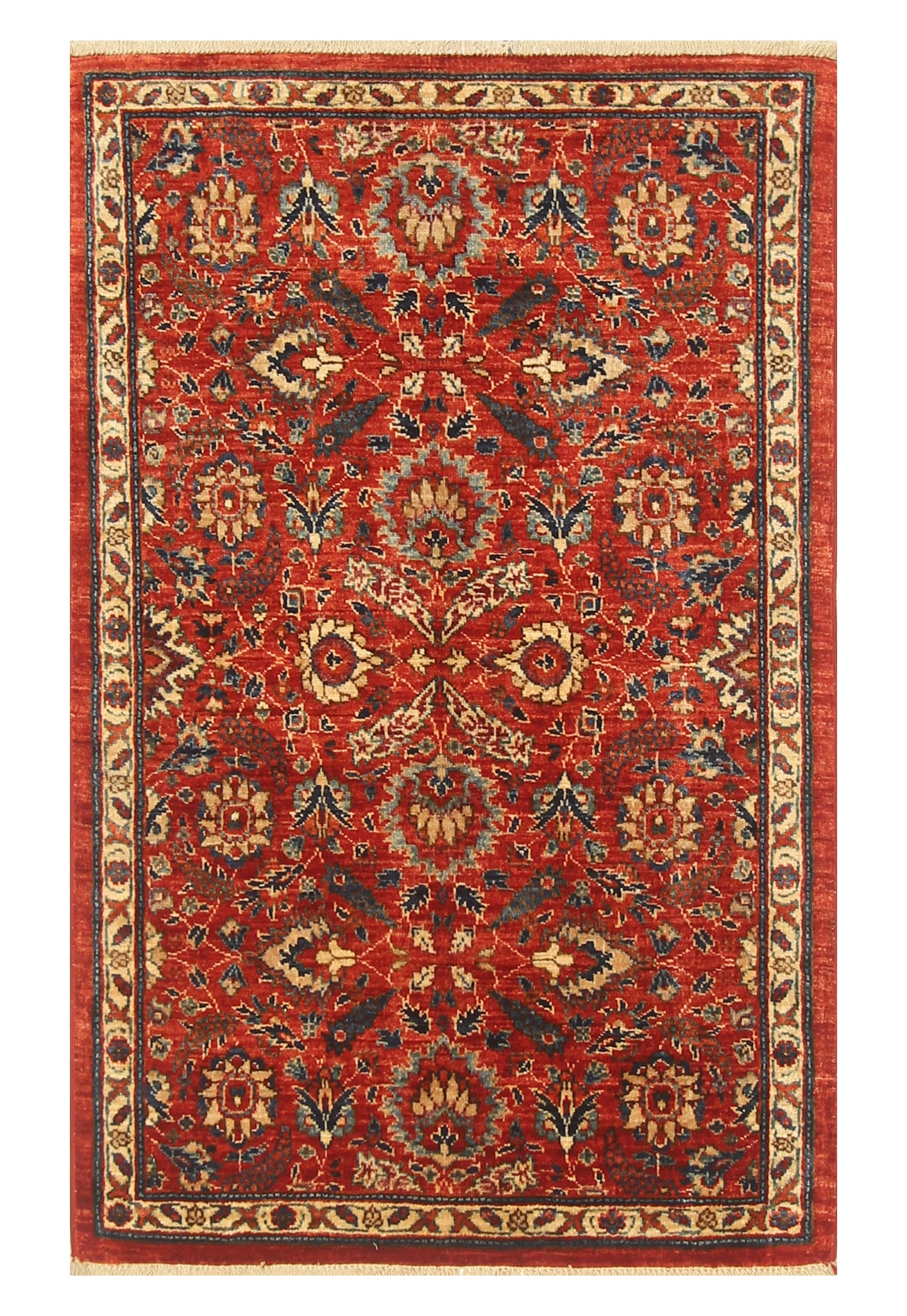 3x4 Red Herati Bidjar Afghan Hand knotted Rug