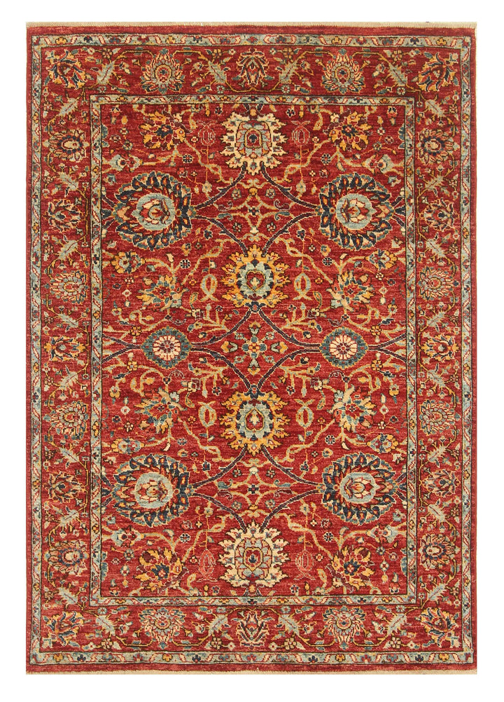 4x6 Red Bidjar Afghan Hand-Knotted Oriental Rug - Yildiz Rugs