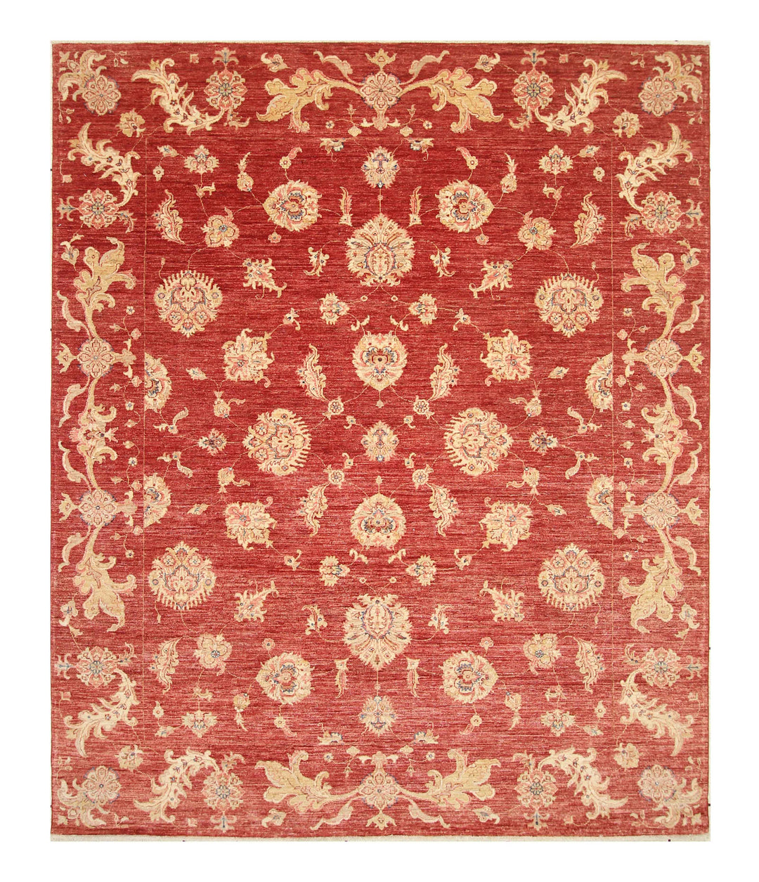 8x10 Red Vintage Chobi Afghan Hand knotted oriental Rug - Yildiz Rugs