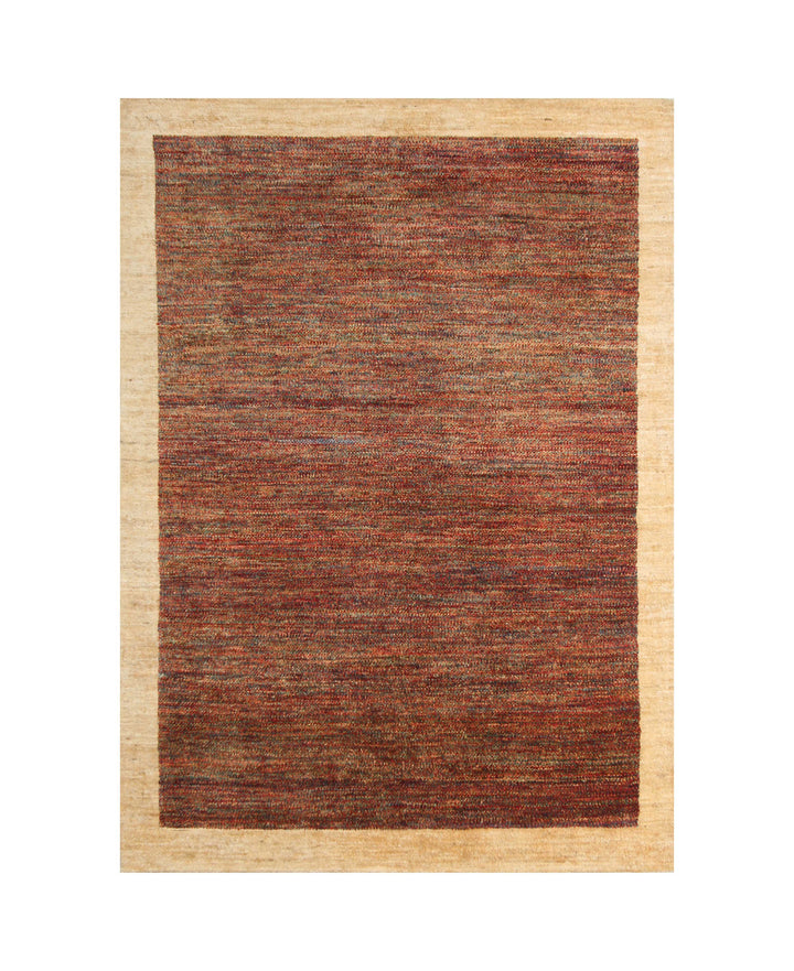 4x6 Simple Gabbeh Afghan Hand knotted Solid Gabbeh Rug