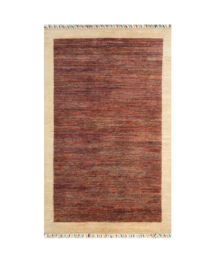 4x6 Gabbeh Afghan Hand knotted Solid Gabbeh Rug