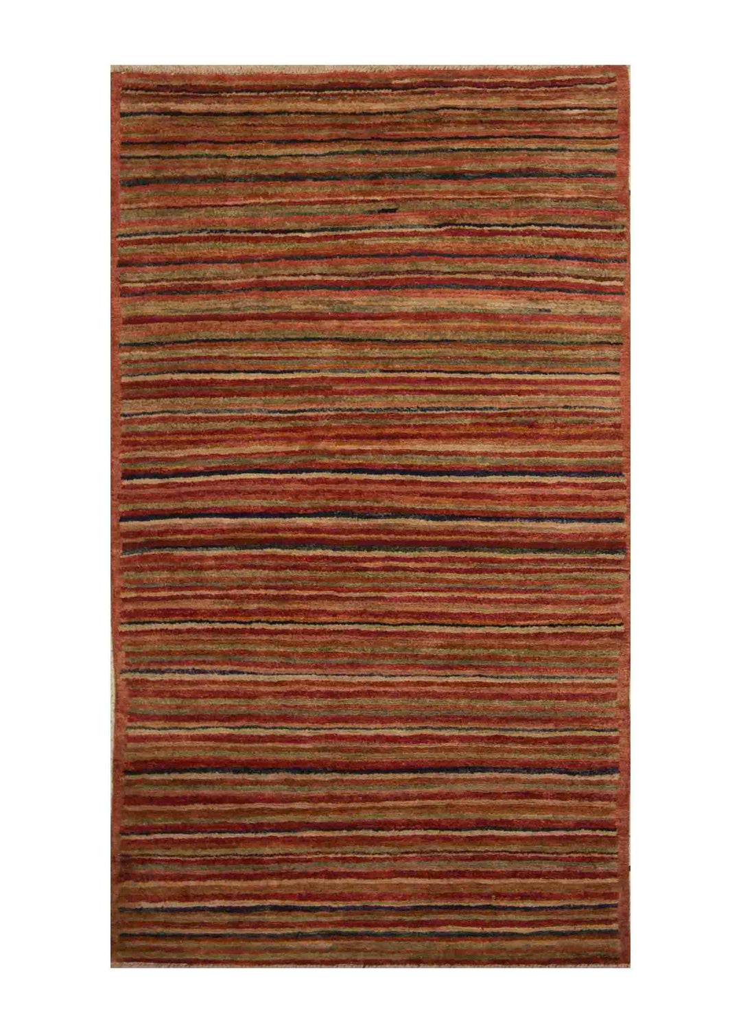 3 x 5 ft Vintage Striped Gabbeh Afghan Hand knotted Rug
