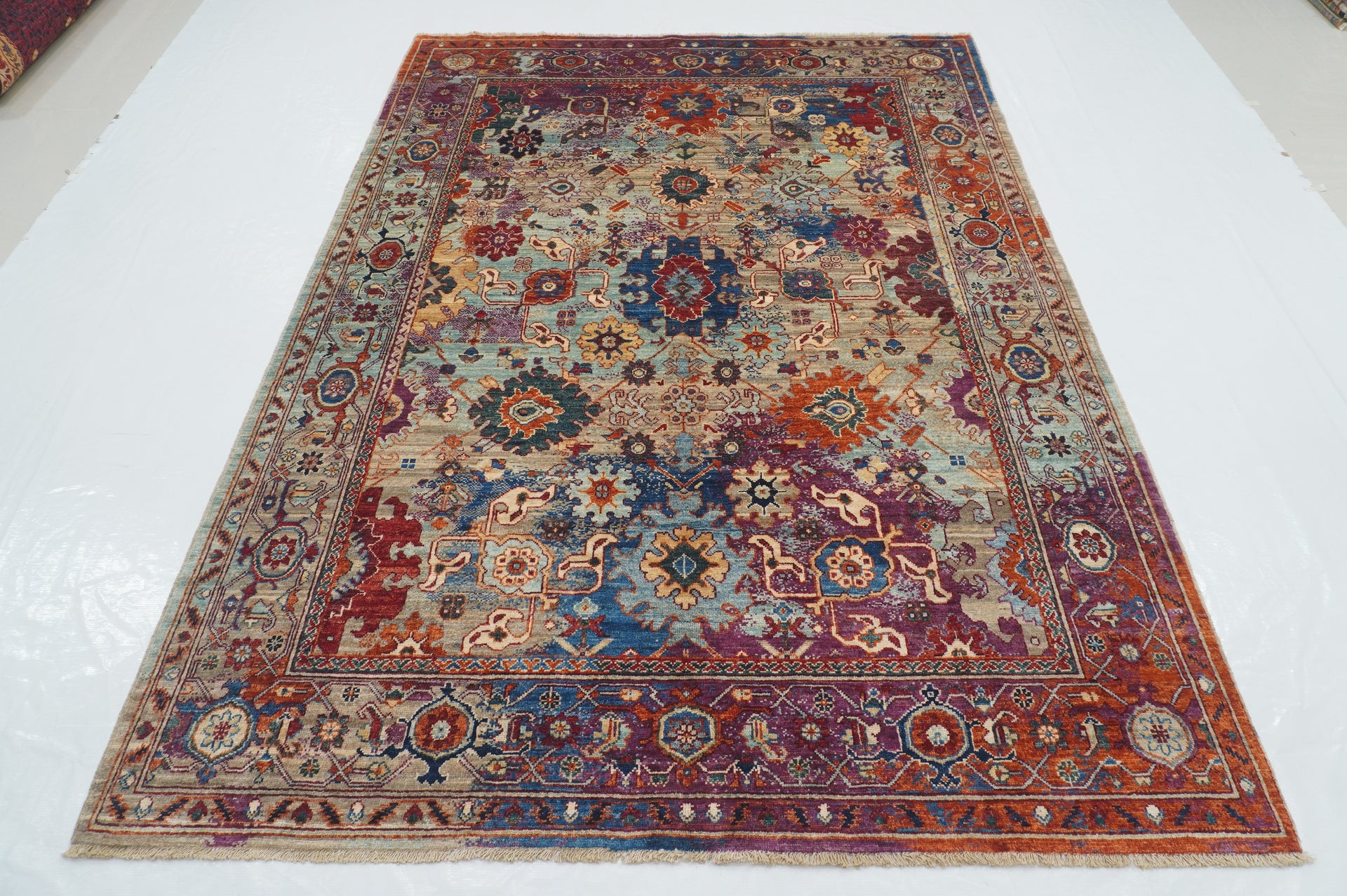 6x8 Modern Bidjar Gray Afghan Hand knotted Wool Oriental Rug - Yildiz Rugs