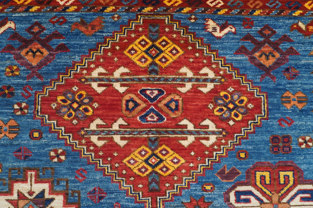 6x7 Navy Blue Timuri Baluch Tribal Afghan Hand Knotted Oriental Rug - Yildiz Rugs