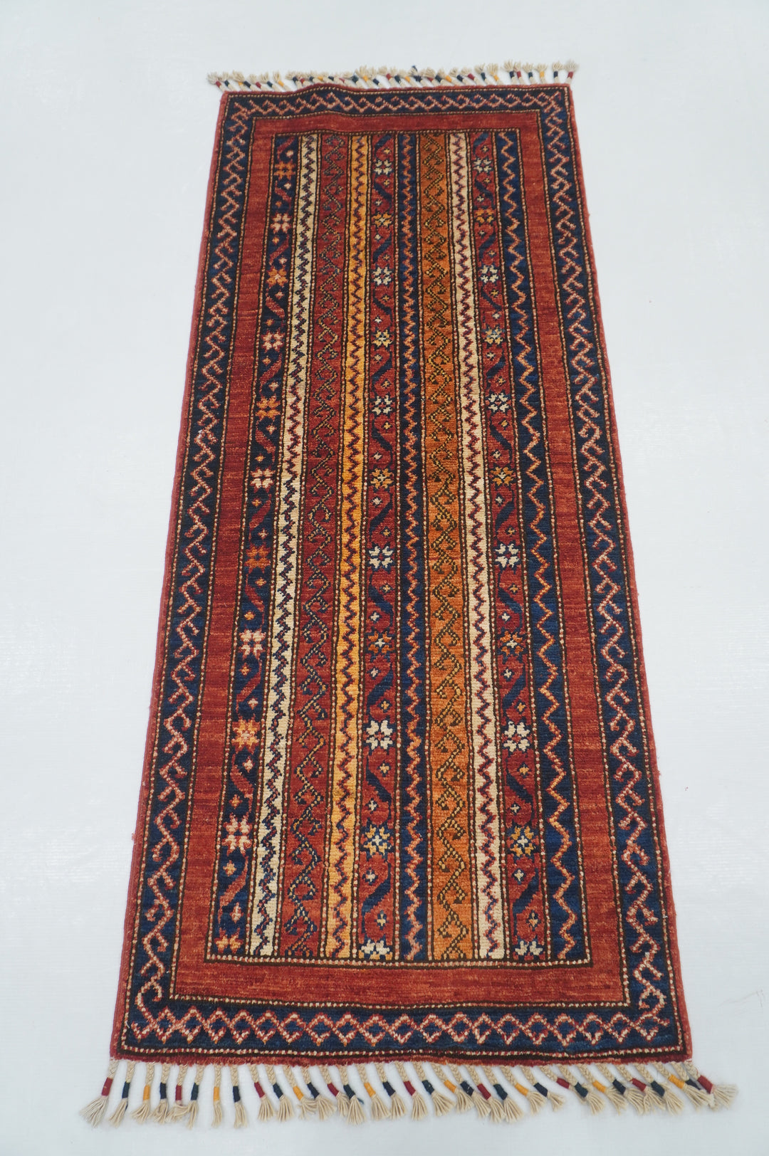 5 ft Turkish Red hand knotted Narrow Accent Runner Rug - Yildiz Rugs