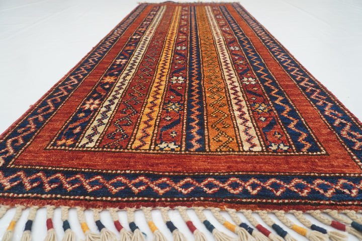 5 ft Turkish Red hand knotted Narrow Accent Runner Rug - Yildiz Rugs