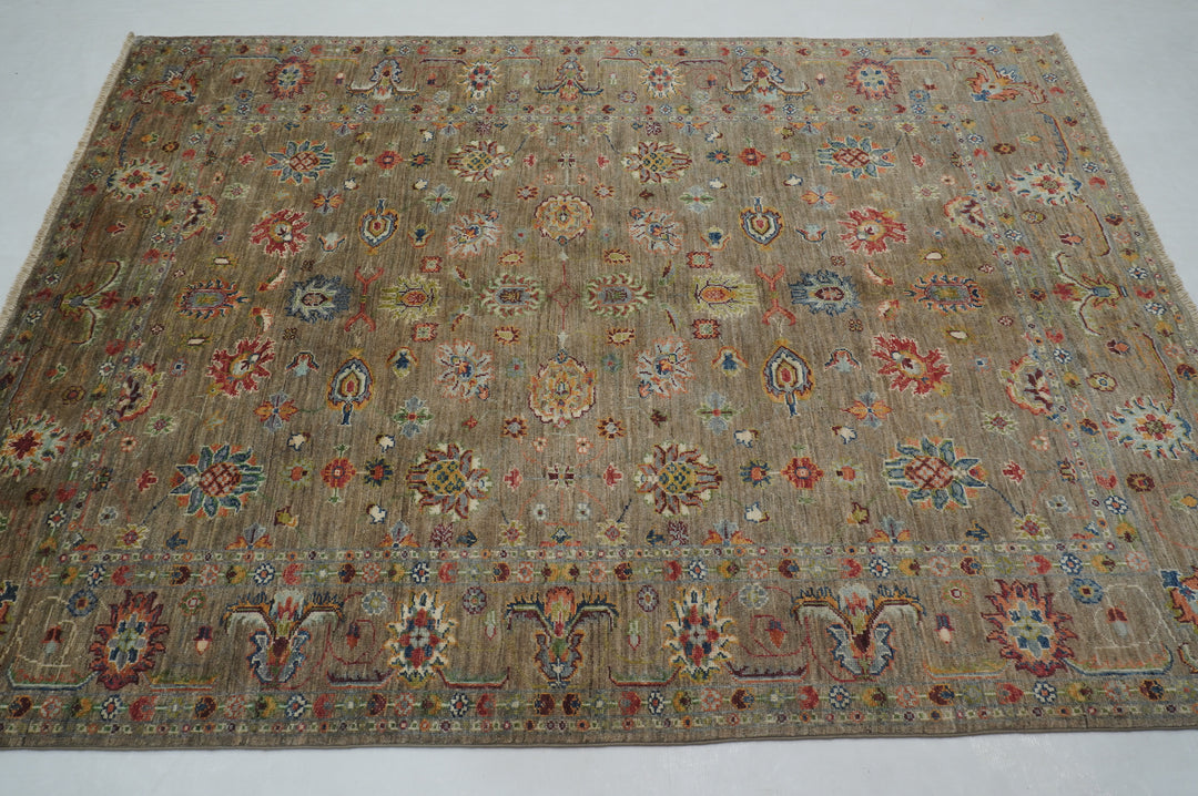 5x7 Gray Waziri Afghan Hand Knotted Oriental Rug