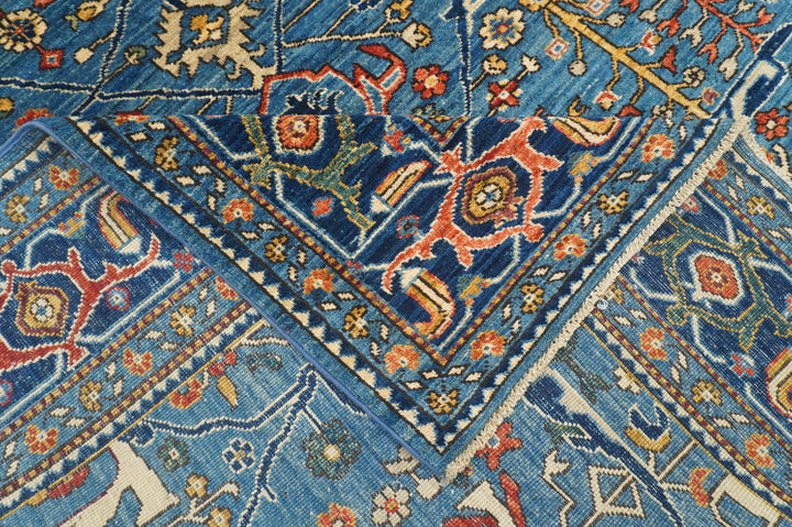 6x9 Blue Bidjar Afghan Oriental Hand Knotted Traditional Rug