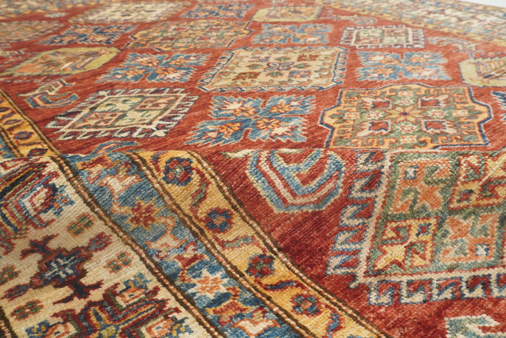 5x7 Red Kazak Hand Knotted Afghan Oriental Rug - Yildiz Rugs