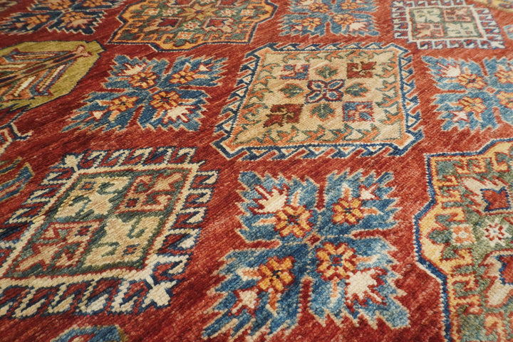5x7 Red Kazak Hand Knotted Afghan Oriental Rug - Yildiz Rugs
