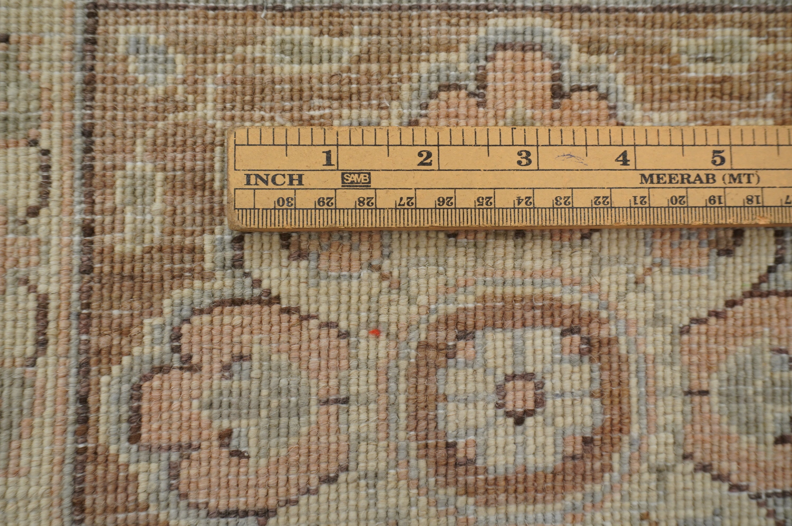 7x10 Brown Vintage Tabriz Afghan Hand Knotted Oriental Geometric Rug - Yildiz Rugs