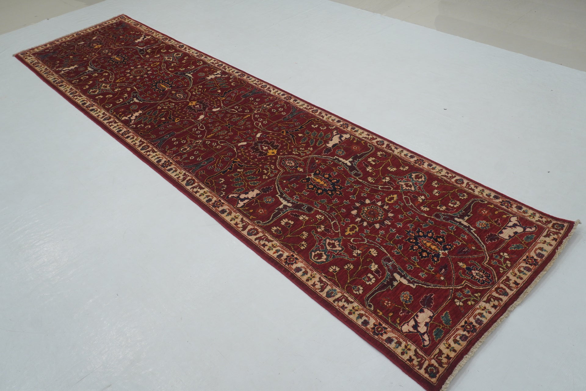 11 ft Red Bidjar Afghan Hand knotted Oriental Runner Rug