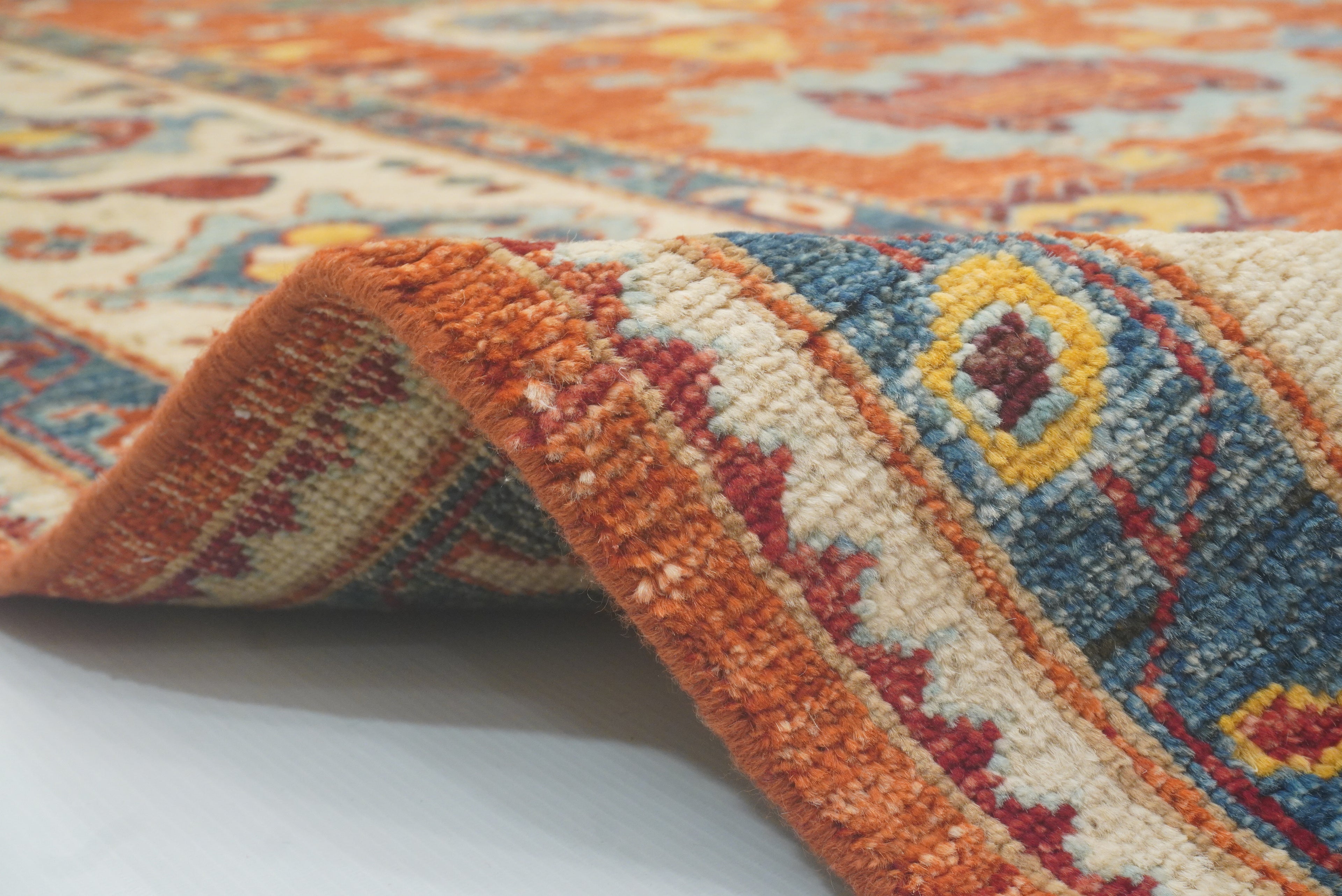 9x12 Oushak Rust Orange Turkish Hand knotted Oriental Rug - Yildiz Rugs
