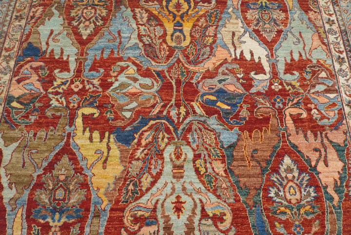8x10 Red Bidjar Afghan Hand knotted Oriental Rug - Yildiz Rugs