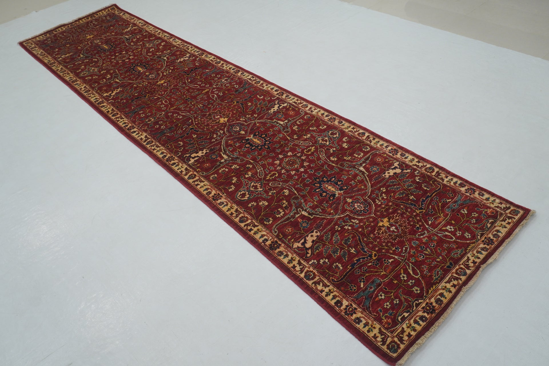 3x11 ft Red Bidjar Afghan Hand knotted Oriental Runner Rug