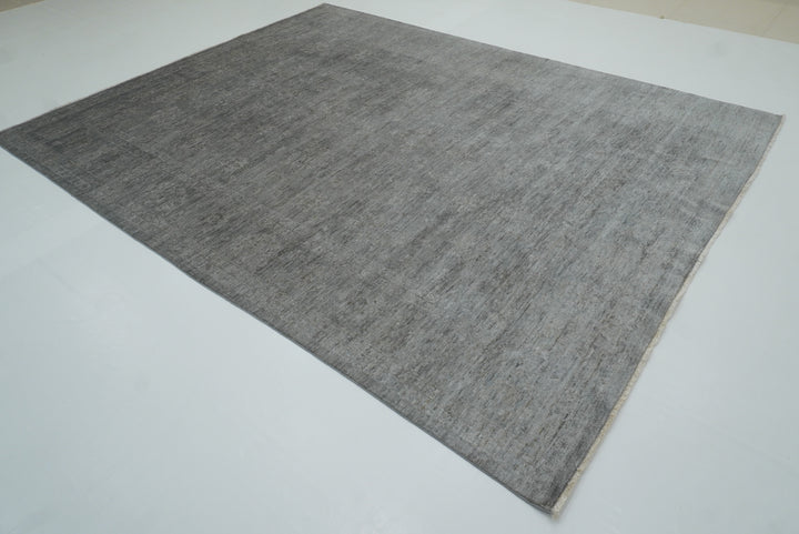 8x10 Overdyed Oushak Slate Gray Hand-Knotted Oriental Rug - Yildiz Rugs
