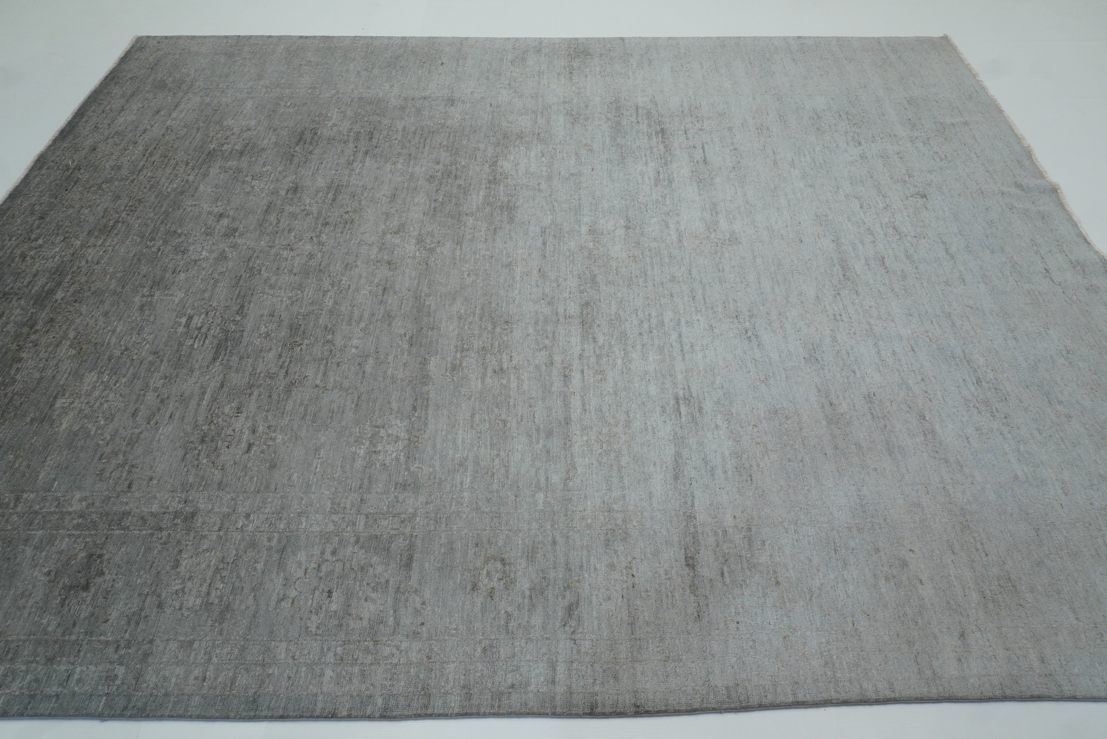 8x10 Overdyed Oushak Slate Gray Hand-Knotted Oriental Rug - Yildiz Rugs