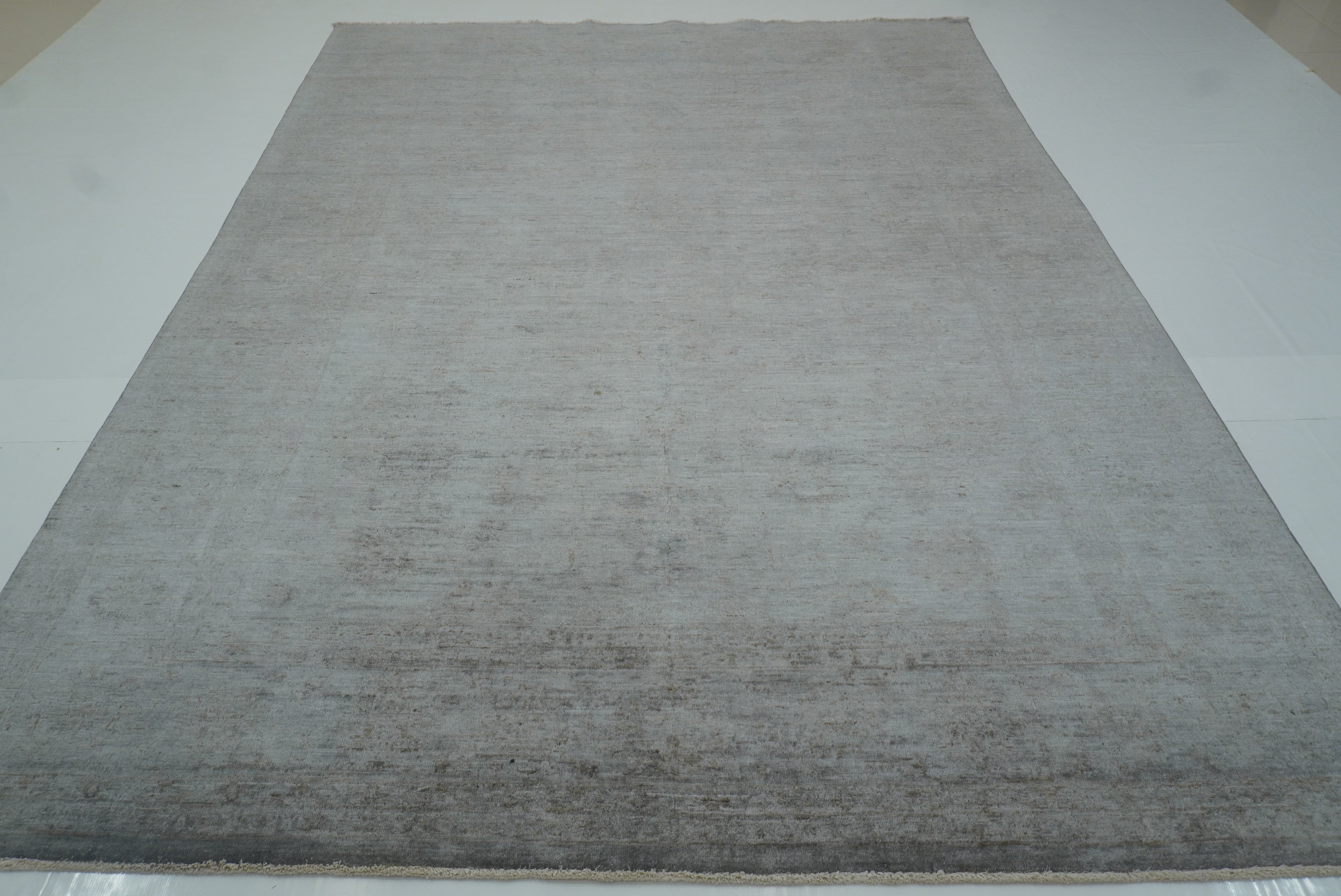 8x10 Overdyed Oushak Slate Gray Hand-Knotted Oriental Rug - Yildiz Rugs