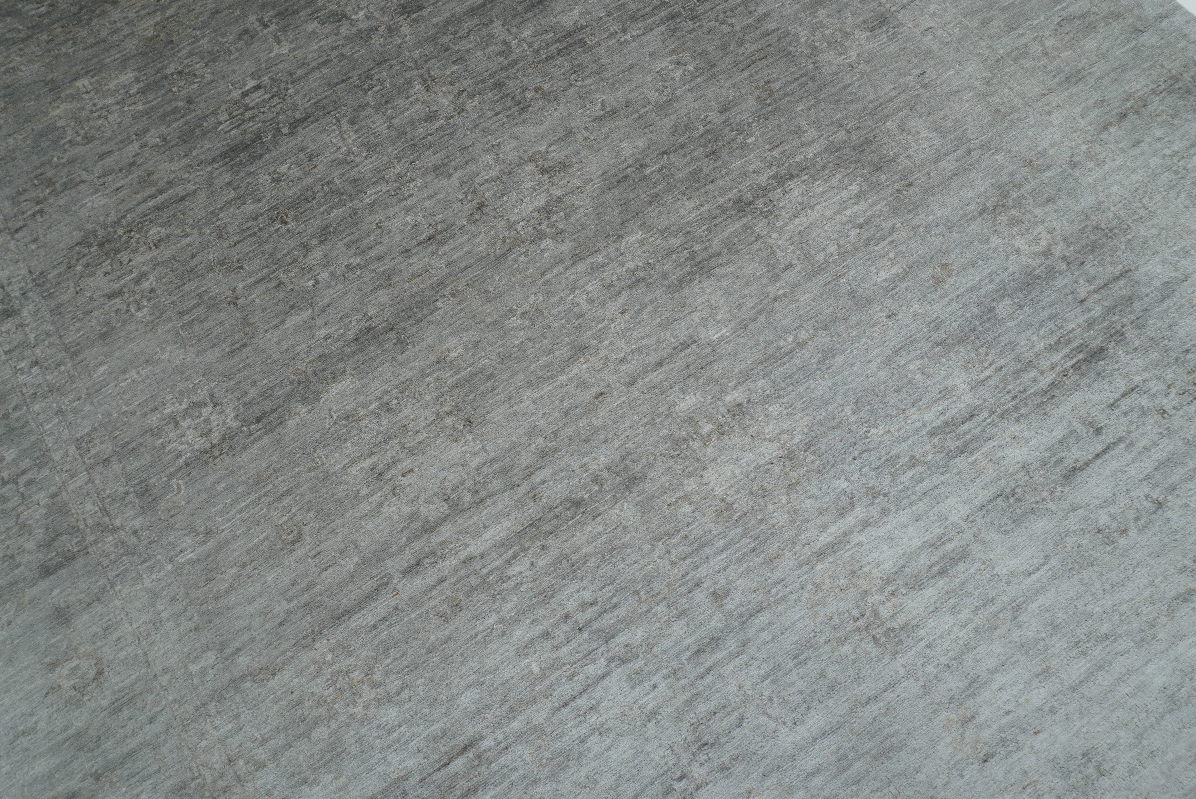 8x10 Overdyed Oushak Slate Gray Hand-Knotted Oriental Rug - Yildiz Rugs