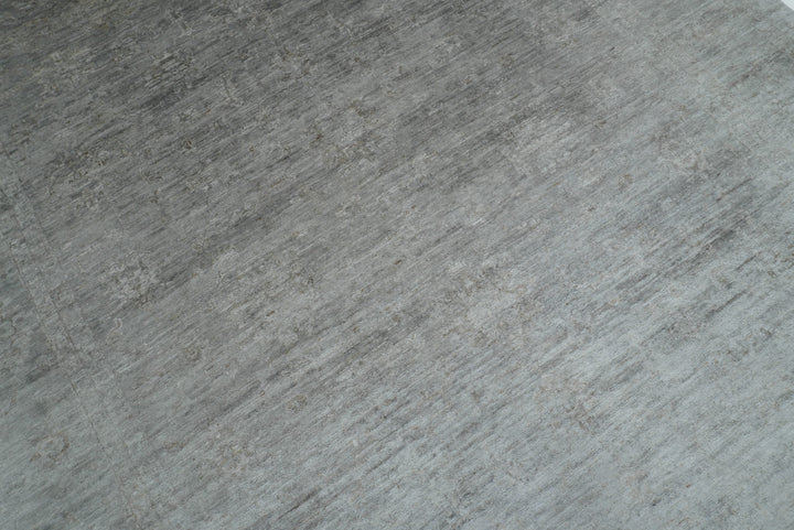 8x10 Overdyed Oushak Slate Gray Hand-Knotted Oriental Rug - Yildiz Rugs