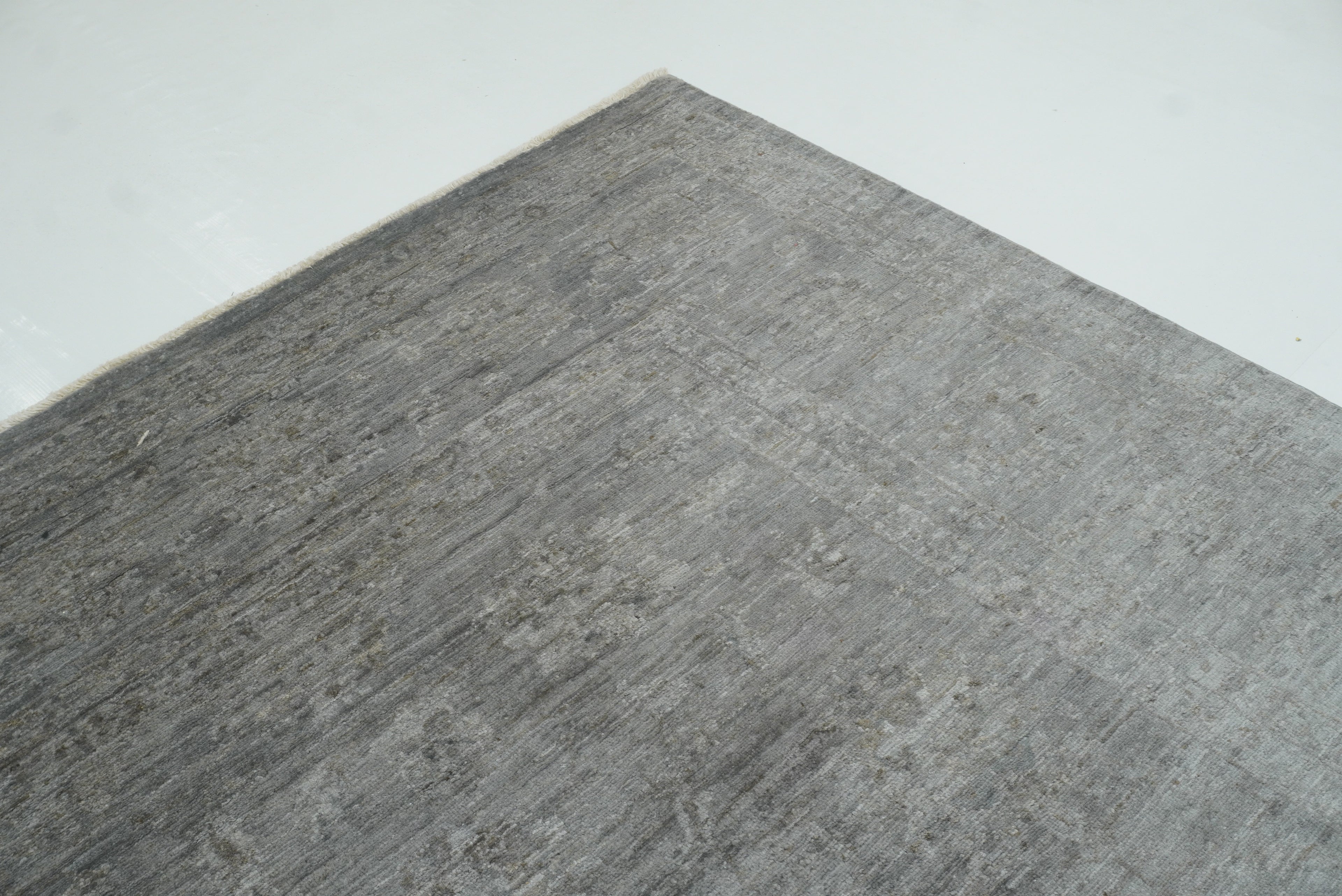 8x10 Overdyed Oushak Slate Gray Hand-Knotted Oriental Rug - Yildiz Rugs