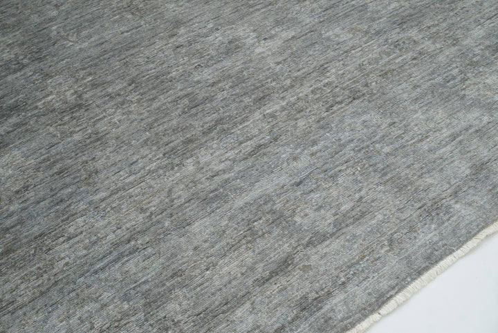 8x10 Overdyed Oushak Slate Gray Hand-Knotted Oriental Rug - Yildiz Rugs