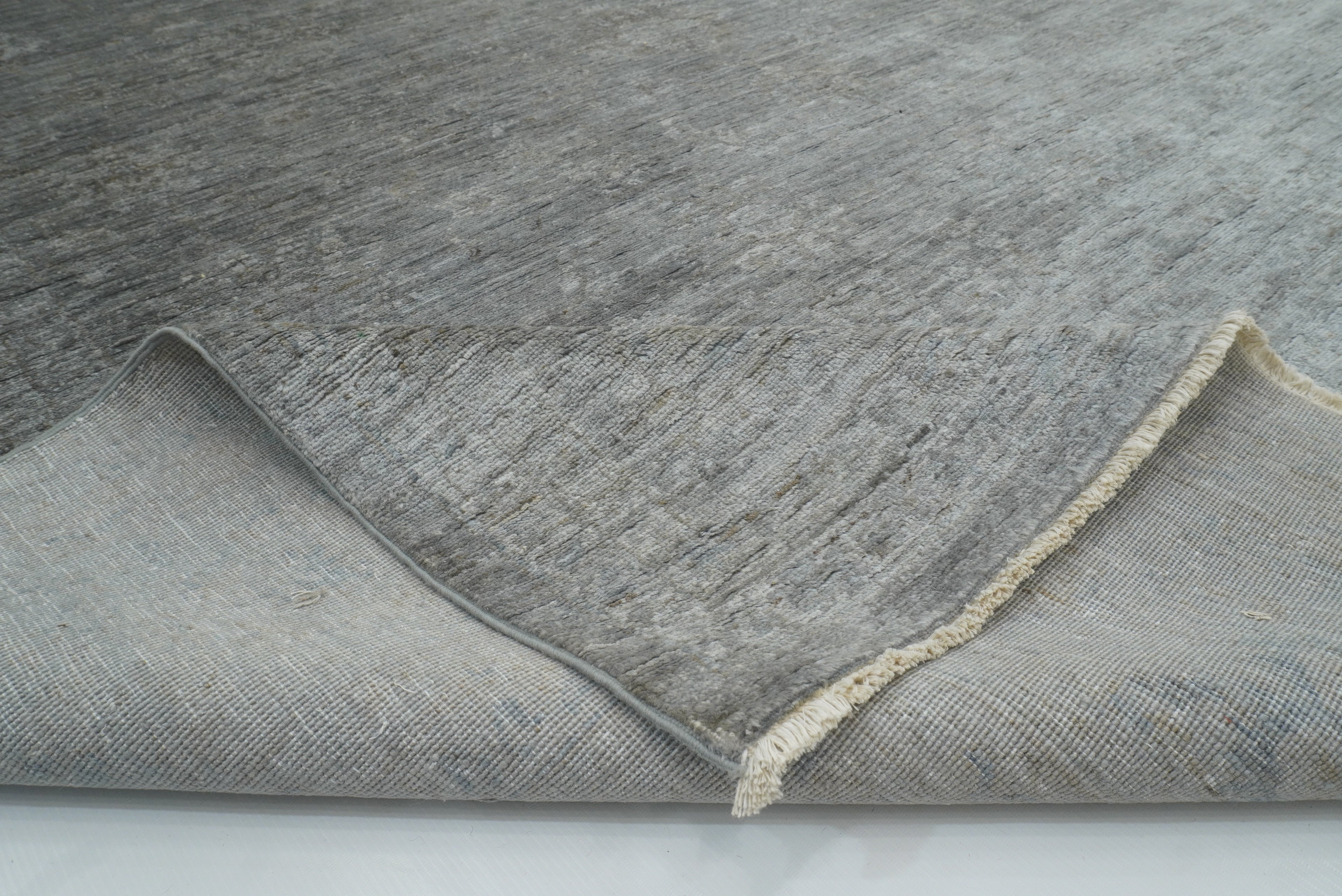 8x10 Overdyed Oushak Slate Gray Hand-Knotted Oriental Rug - Yildiz Rugs