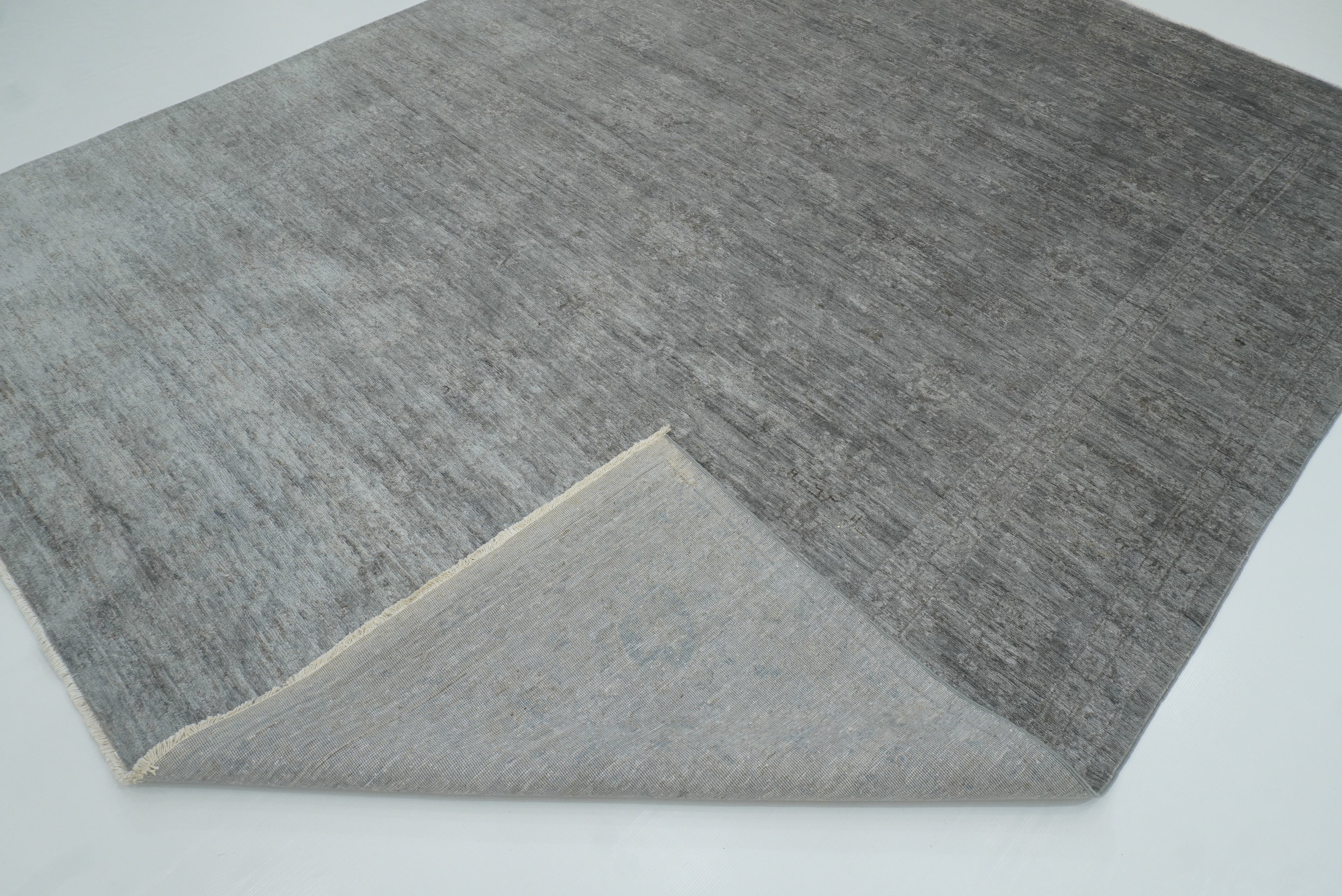 8x10 Overdyed Oushak Slate Gray Hand-Knotted Oriental Rug - Yildiz Rugs