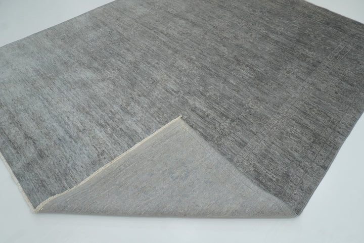 8x10 Overdyed Oushak Slate Gray Hand-Knotted Oriental Rug - Yildiz Rugs