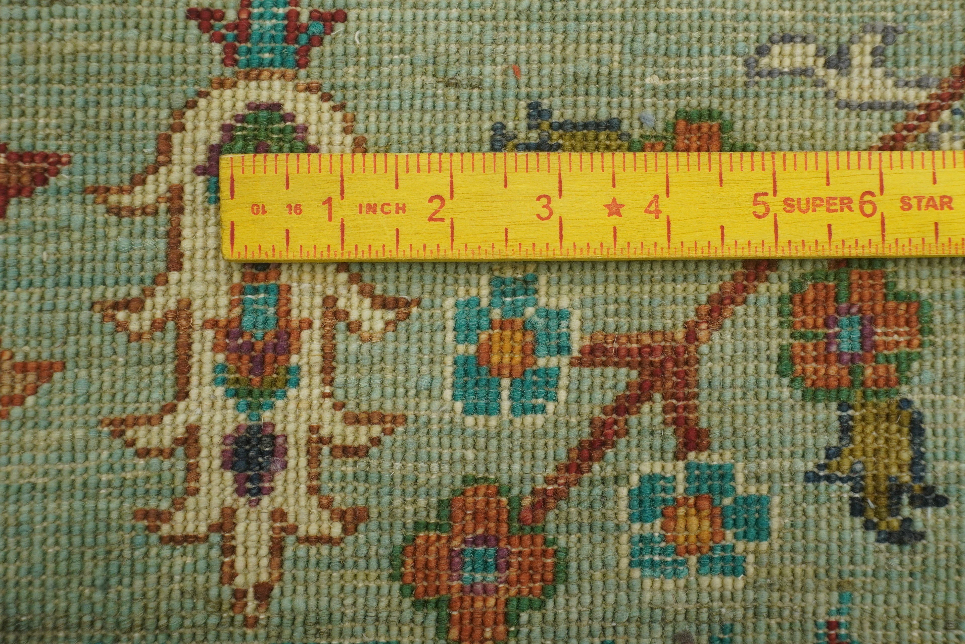 9x12 Waziri Pistachio Green Afghan Hand knotted Rug - Yildiz Rugs