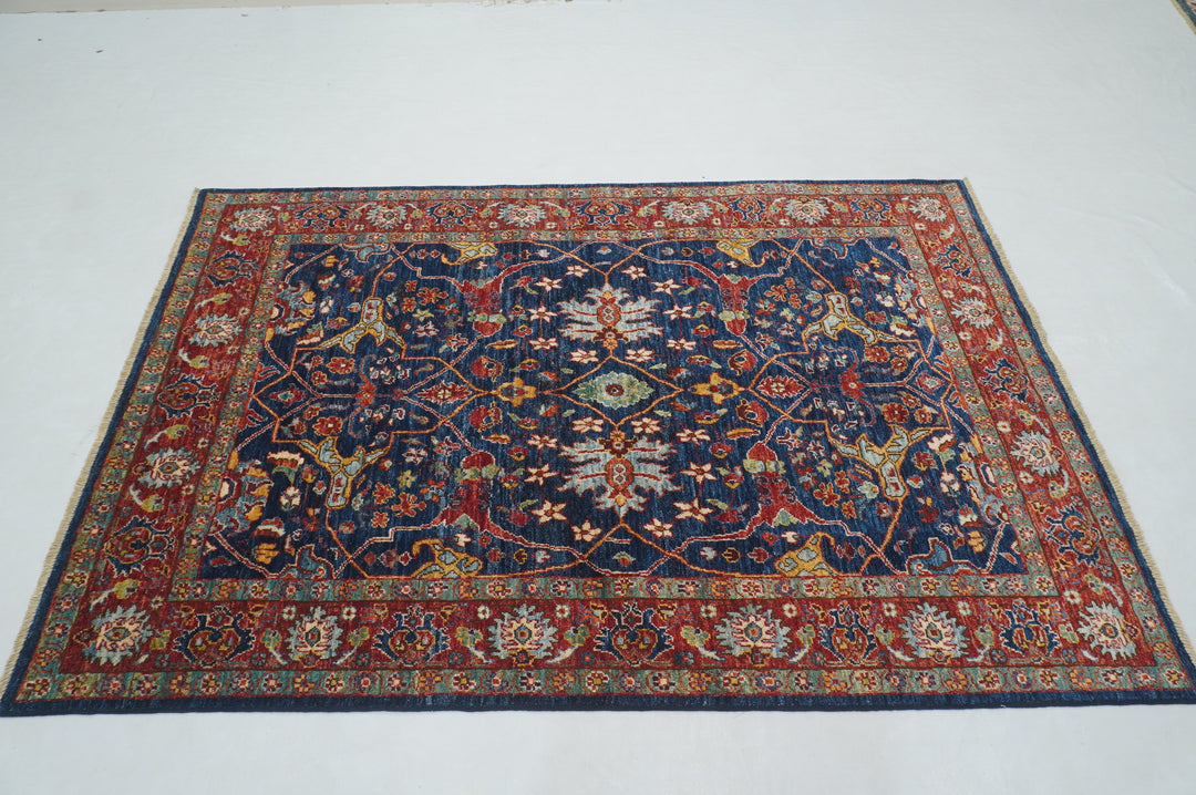 4x6 Navy Blue Bidjar Afghan Hand knotted Oriental Rug