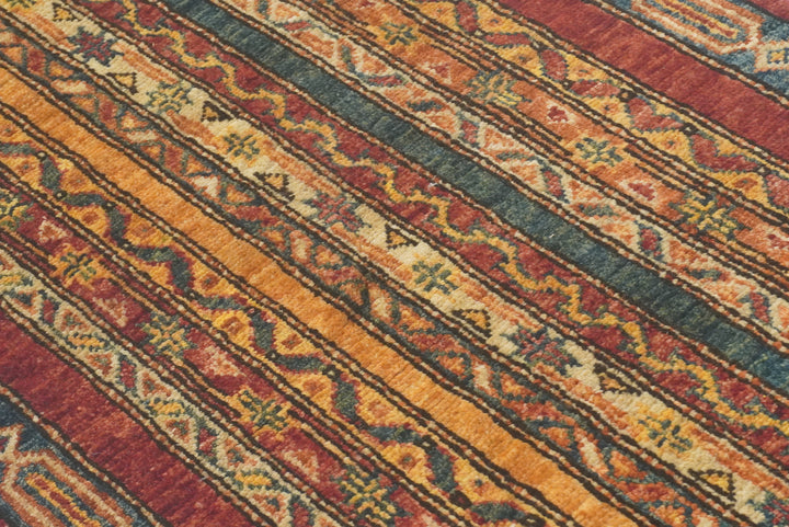 2x5 Red Shaal Turkish Hand knotted Runner Rug - Yildiz Rugs