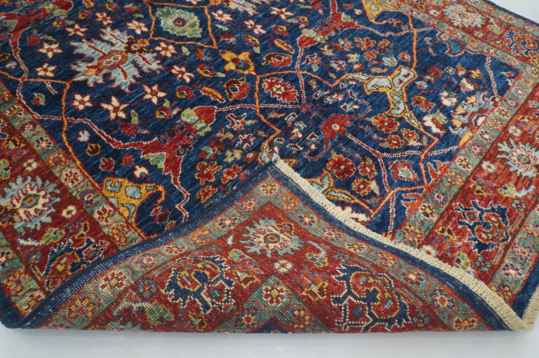 4x6 Navy Blue Bidjar Afghan Hand knotted Oriental Rug