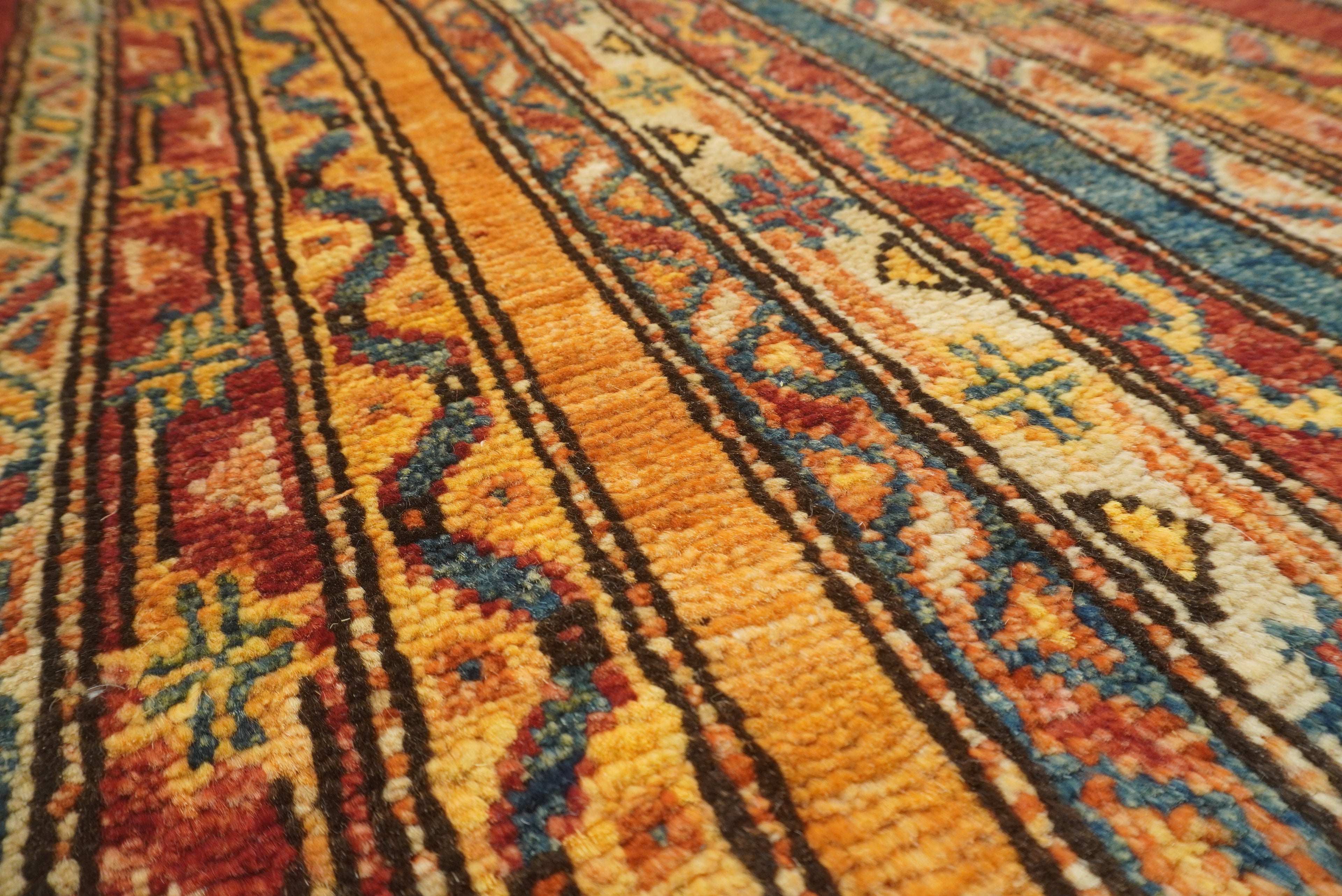 2x5 Red Shaal Turkish Hand knotted Runner Rug - Yildiz Rugs