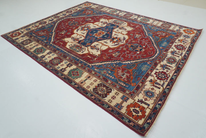 8x10 Serapi Red Hand Knotted Afghan Oriental Rug - Yildiz Rugs
