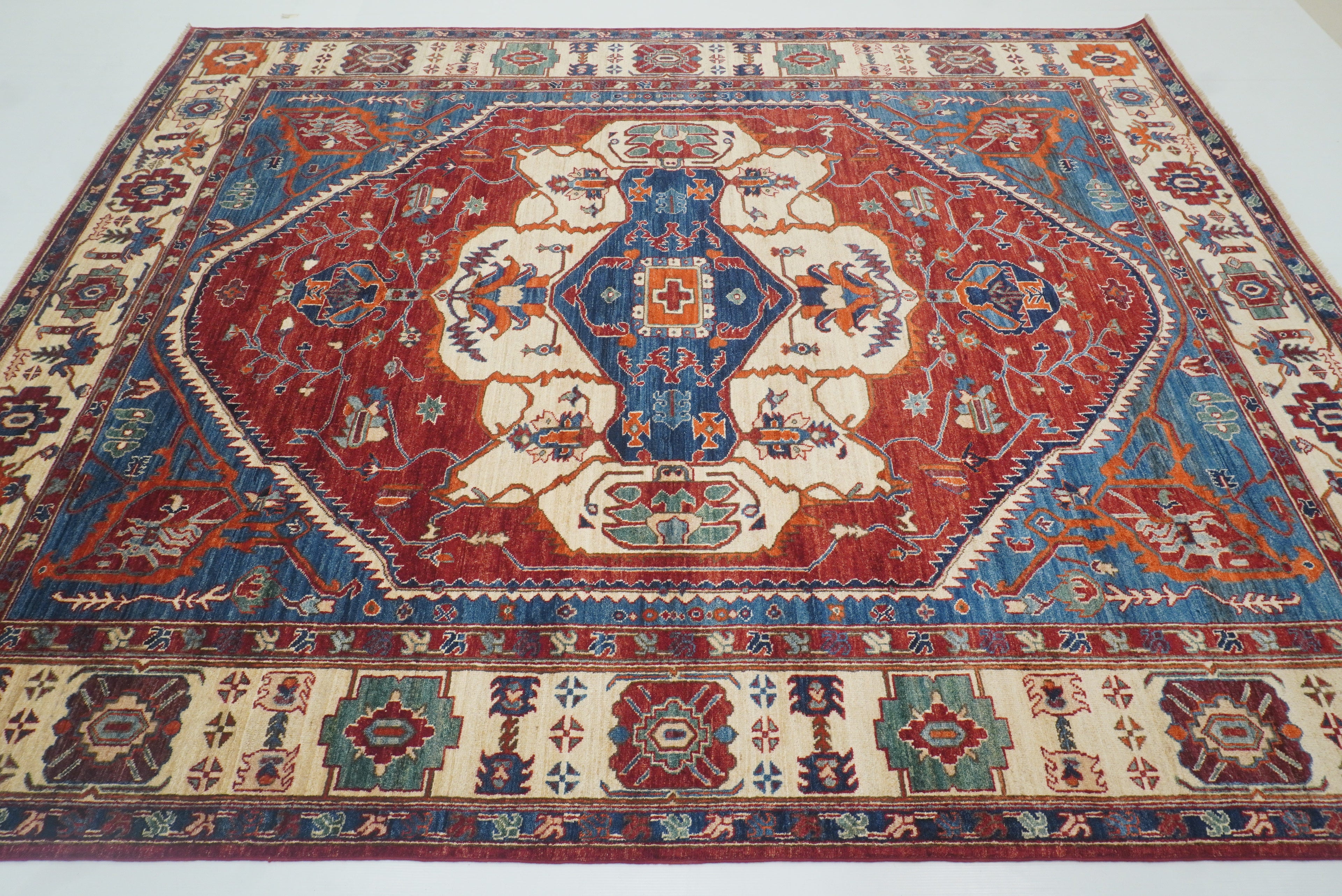 8x10 Serapi Red Hand Knotted Afghan Oriental Rug - Yildiz Rugs