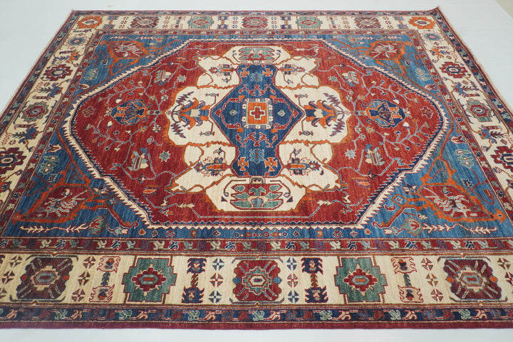 8x10 Serapi Red Hand Knotted Afghan Oriental Rug - Yildiz Rugs