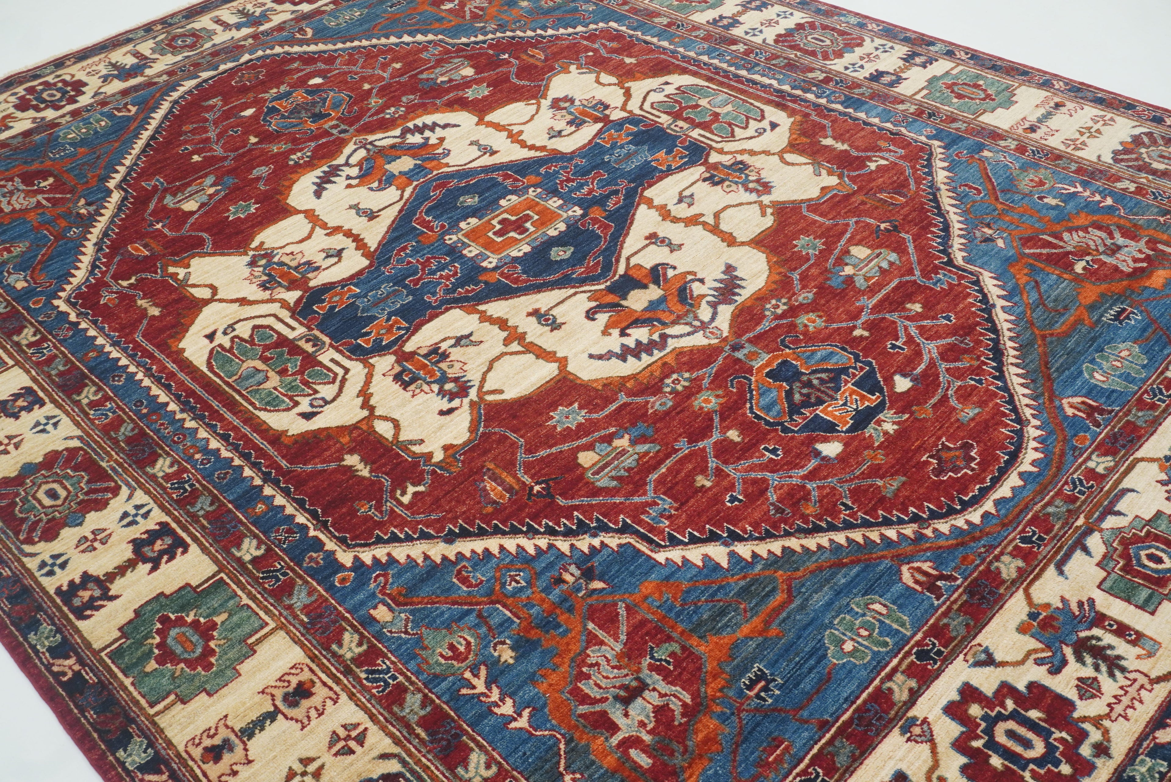 8x10 Serapi Red Hand Knotted Afghan Oriental Rug - Yildiz Rugs