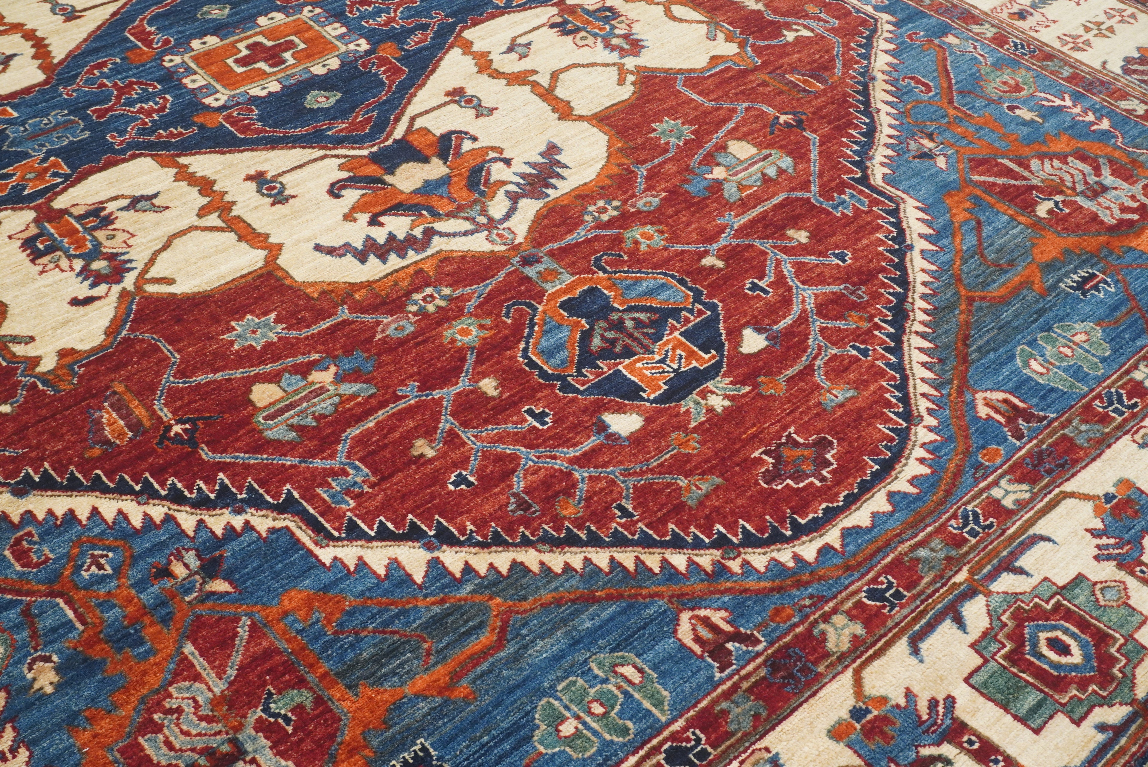 8x10 Serapi Red Hand Knotted Afghan Oriental Rug - Yildiz Rugs