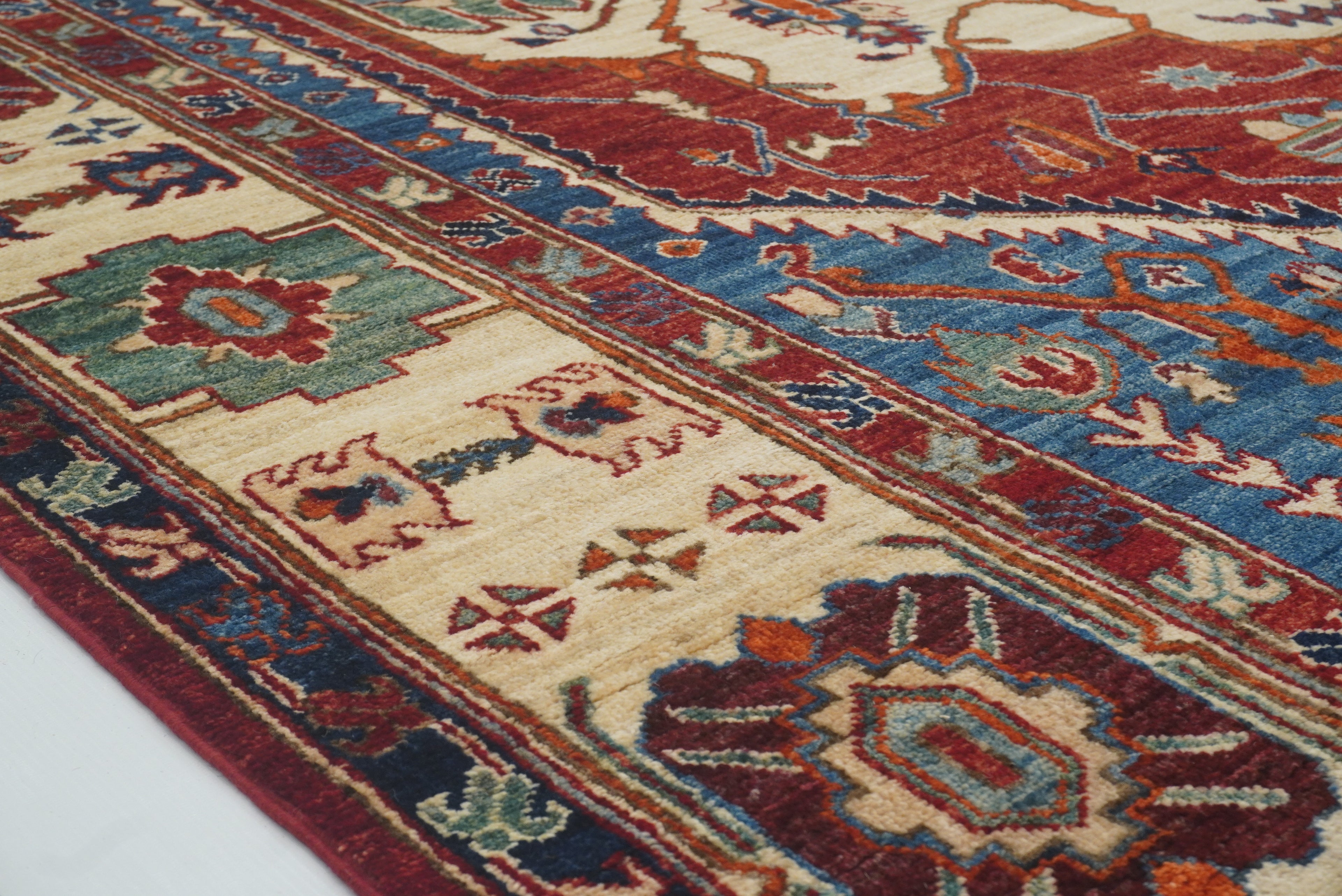8x10 Serapi Red Hand Knotted Afghan Oriental Rug - Yildiz Rugs
