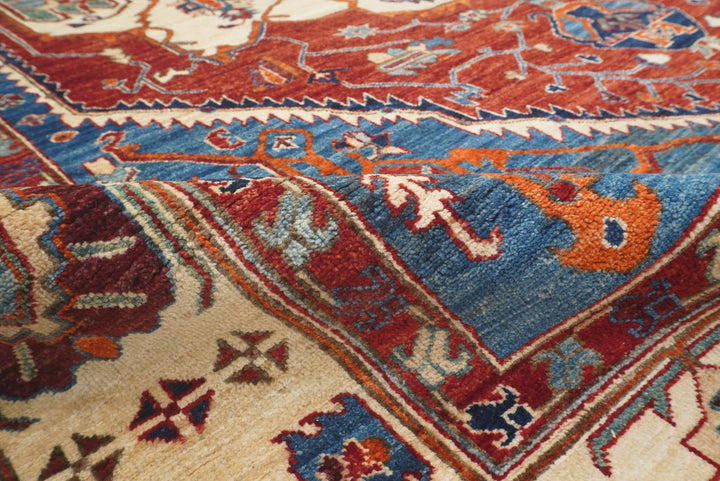 8x10 Serapi Red Hand Knotted Afghan Oriental Rug - Yildiz Rugs