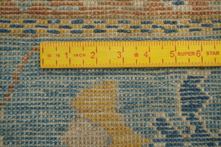 9x12 Blue Oushak Hand-Knotted Turkish Rug - Yildiz Rugs